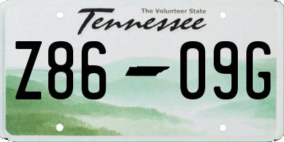TN license plate Z8609G