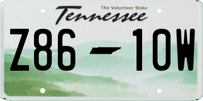 TN license plate Z8610W