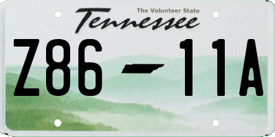 TN license plate Z8611A