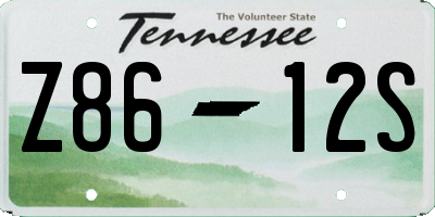 TN license plate Z8612S