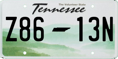 TN license plate Z8613N