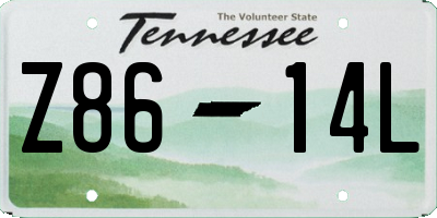 TN license plate Z8614L