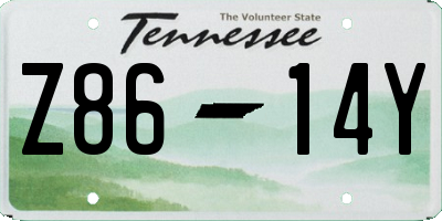 TN license plate Z8614Y