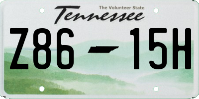 TN license plate Z8615H