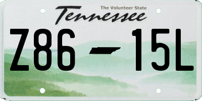 TN license plate Z8615L