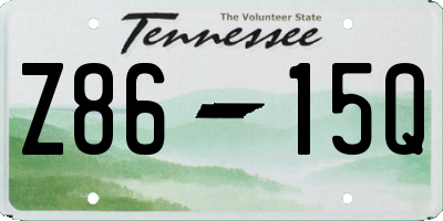 TN license plate Z8615Q
