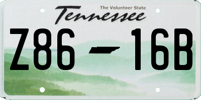 TN license plate Z8616B
