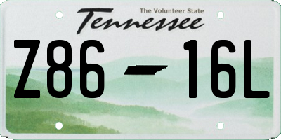 TN license plate Z8616L
