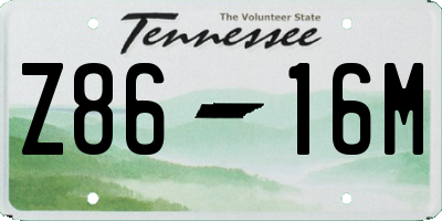 TN license plate Z8616M