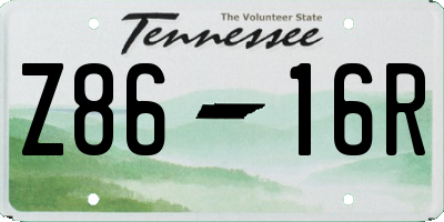 TN license plate Z8616R