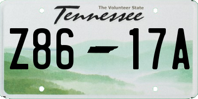 TN license plate Z8617A