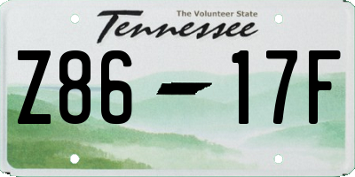 TN license plate Z8617F