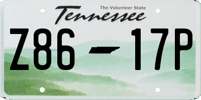 TN license plate Z8617P