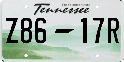 TN license plate Z8617R