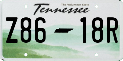 TN license plate Z8618R