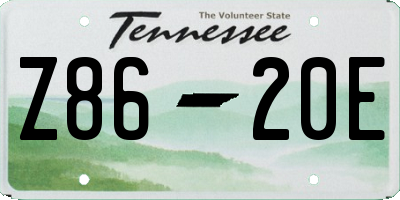 TN license plate Z8620E