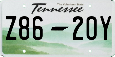 TN license plate Z8620Y