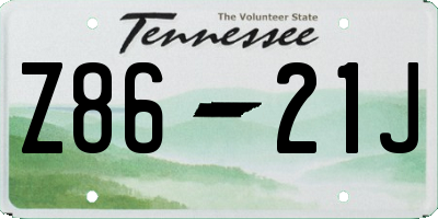 TN license plate Z8621J