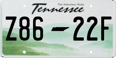 TN license plate Z8622F