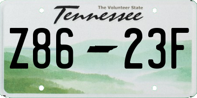 TN license plate Z8623F