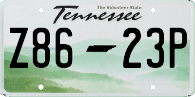 TN license plate Z8623P