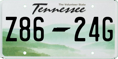 TN license plate Z8624G