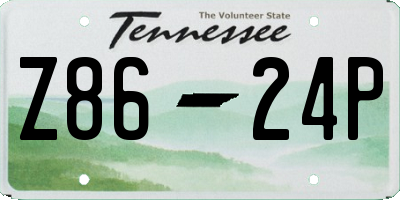TN license plate Z8624P