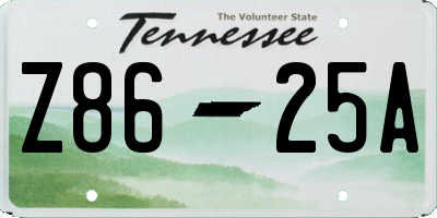 TN license plate Z8625A