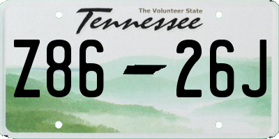 TN license plate Z8626J