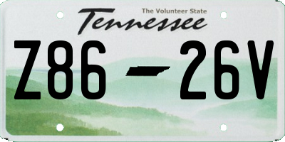 TN license plate Z8626V