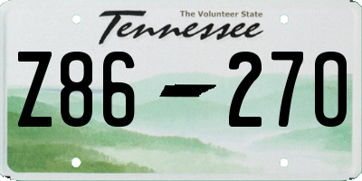 TN license plate Z8627O