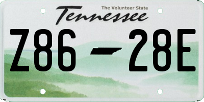 TN license plate Z8628E