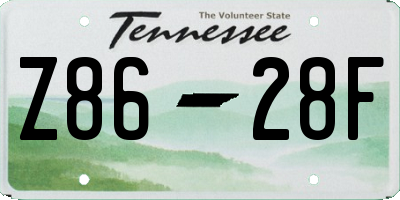 TN license plate Z8628F