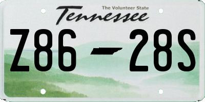 TN license plate Z8628S