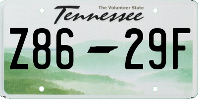 TN license plate Z8629F