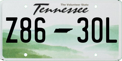 TN license plate Z8630L