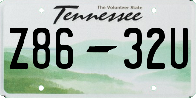 TN license plate Z8632U