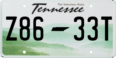 TN license plate Z8633T