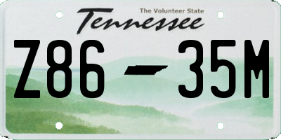 TN license plate Z8635M