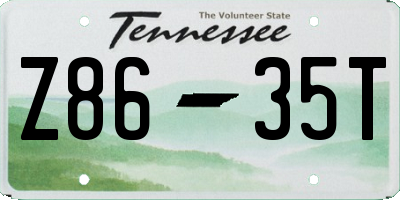 TN license plate Z8635T
