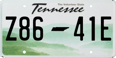 TN license plate Z8641E