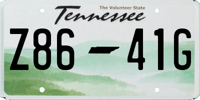 TN license plate Z8641G