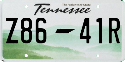 TN license plate Z8641R