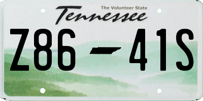 TN license plate Z8641S
