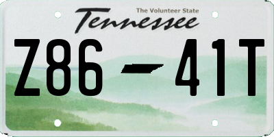 TN license plate Z8641T