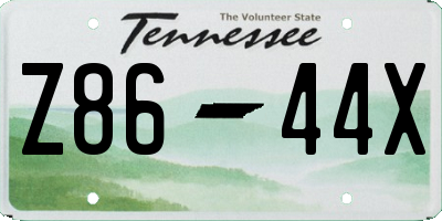 TN license plate Z8644X