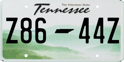 TN license plate Z8644Z