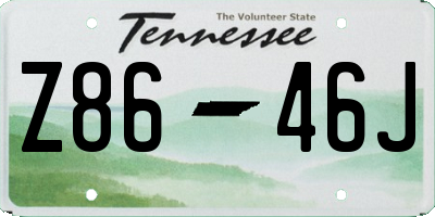 TN license plate Z8646J