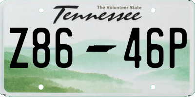 TN license plate Z8646P