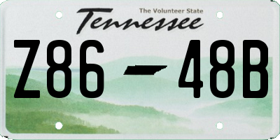 TN license plate Z8648B